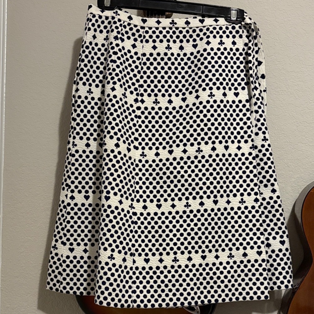 Givenchy Blue and White Patterned A-Line Skirt